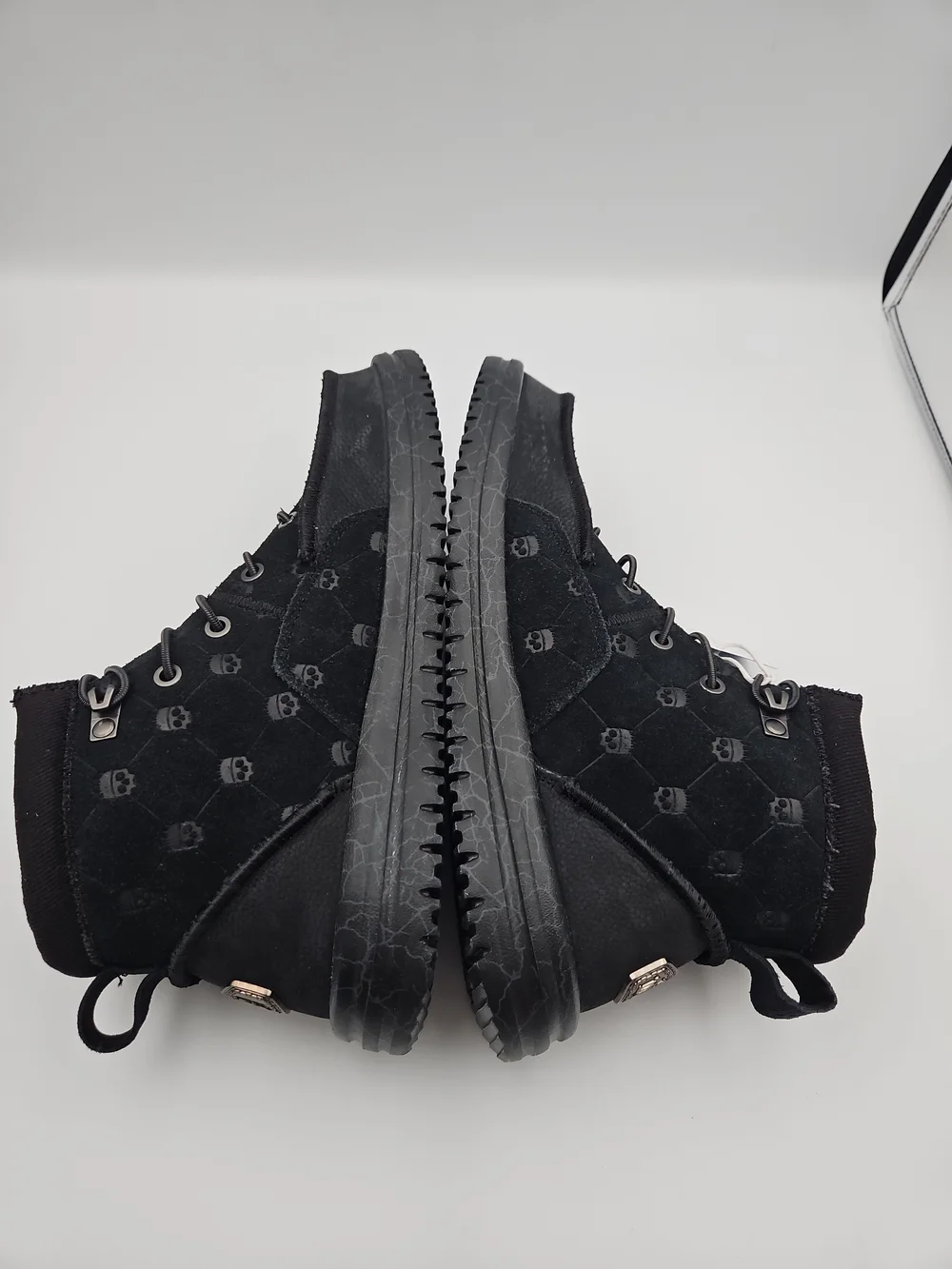 Hey Dude Black Skull-Print Men’s Trek Boots